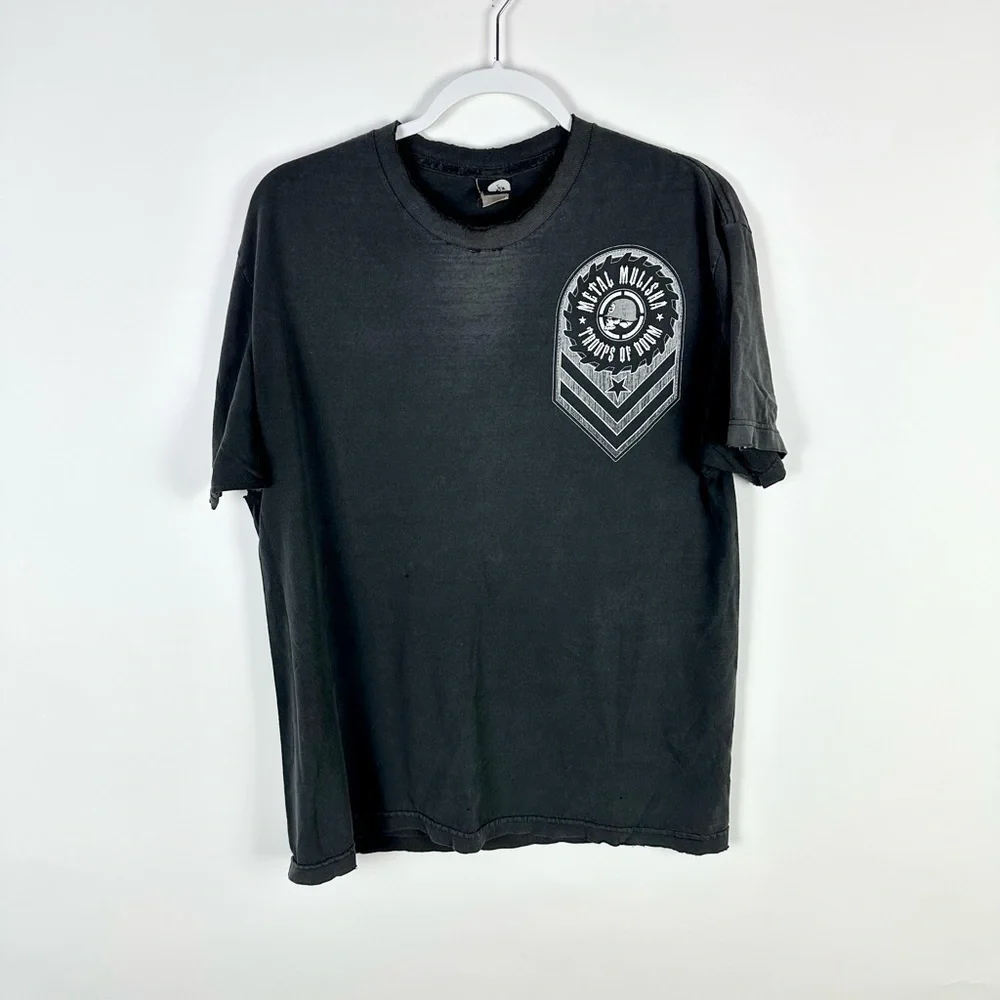 Y2K Metal Mulisha T Shirt Faded Black Large Worn Goth Emo - Picture 14 of 16